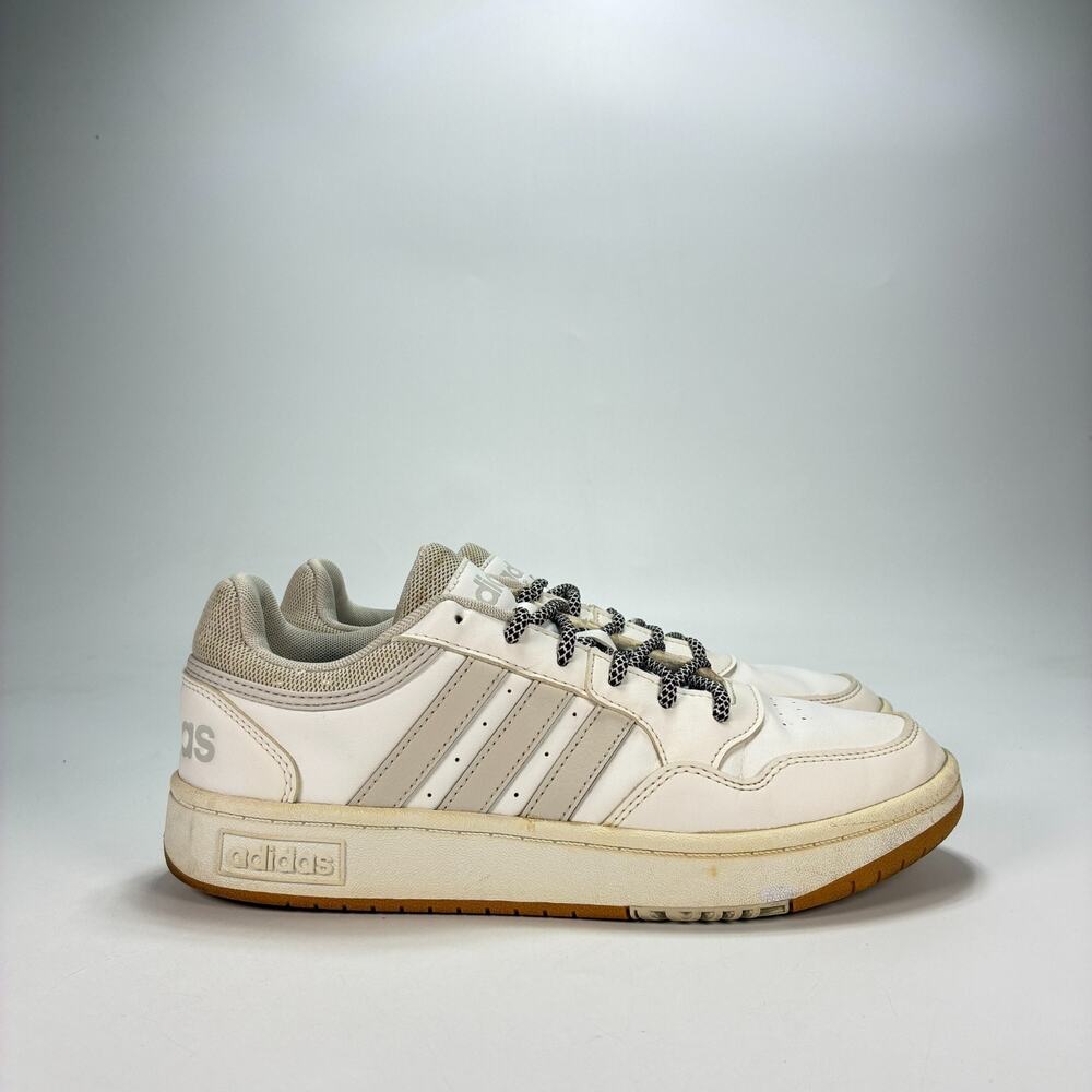 adidas Hoops 3.0 White Gum Classic Low Top Sneakers Shoes IE2345 Womens Size 7.5